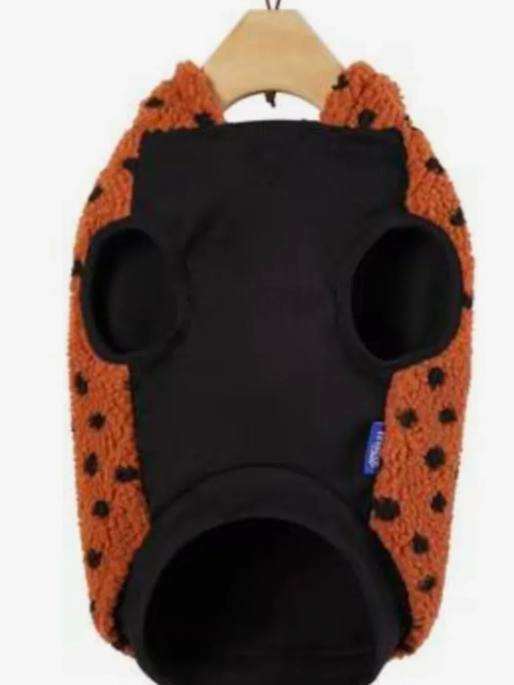 PETS: DOG POLKA-DOT LEAPORD PRINT HOODIE COAT